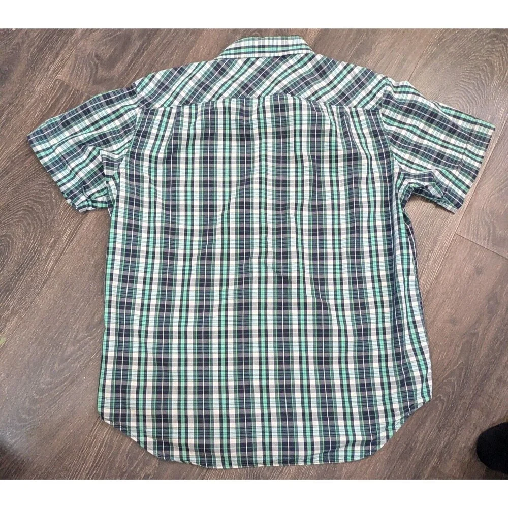 Banana Republic Men's Shirt Button Down Non Iron Short Sleeve Men’s Medium Green